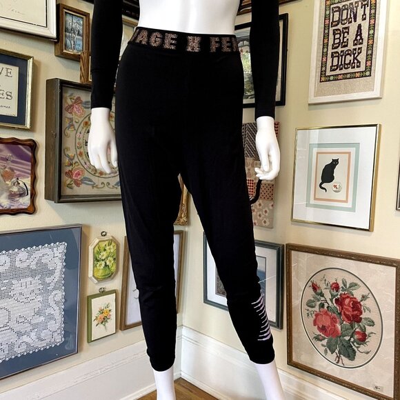 Savage x Fenty Forever Savage Jersey Logo Legging Black Size 1X - Picture 2 of 4